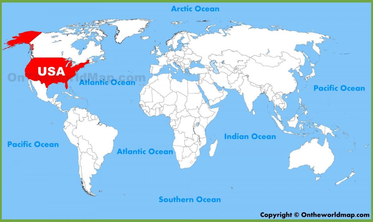 Estados UNIDOS en el mapa del mundo