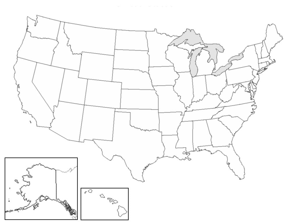 mapa de estados UNIDOS de juego