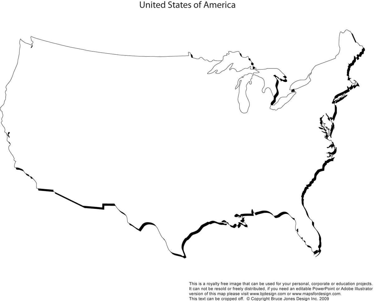Estados UNIDOS mapa de esquema