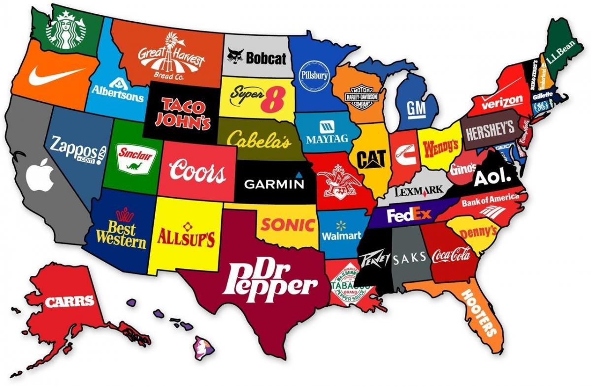mapa de la compañía Americana