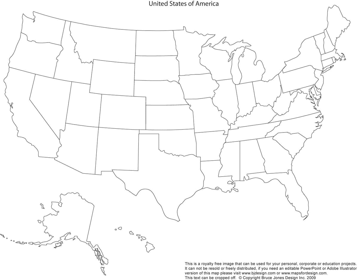 vacía el mapa de estados UNIDOS