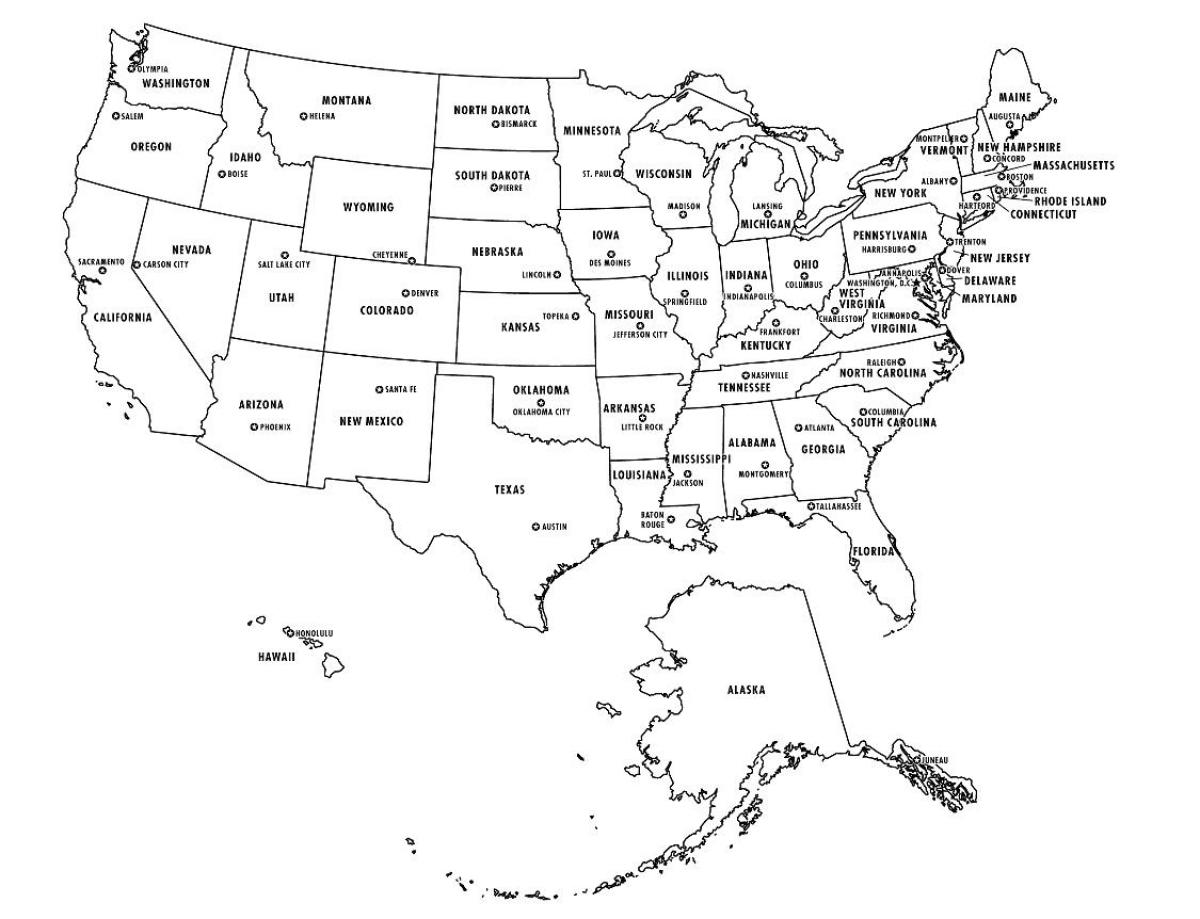 Mapa De Estados Unidos Con Nombres De Cada Estado 2771