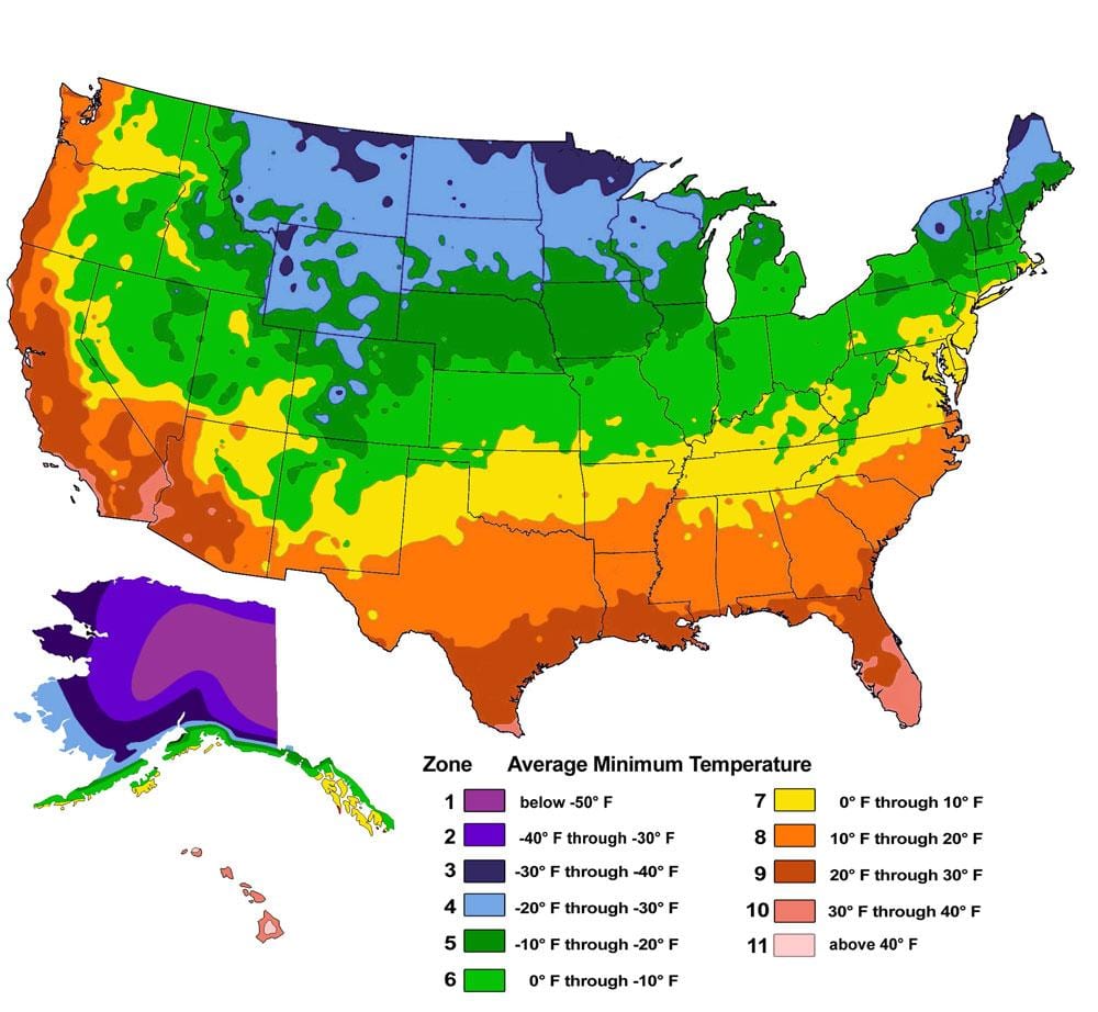 NOSOTROS mapa de temperatura