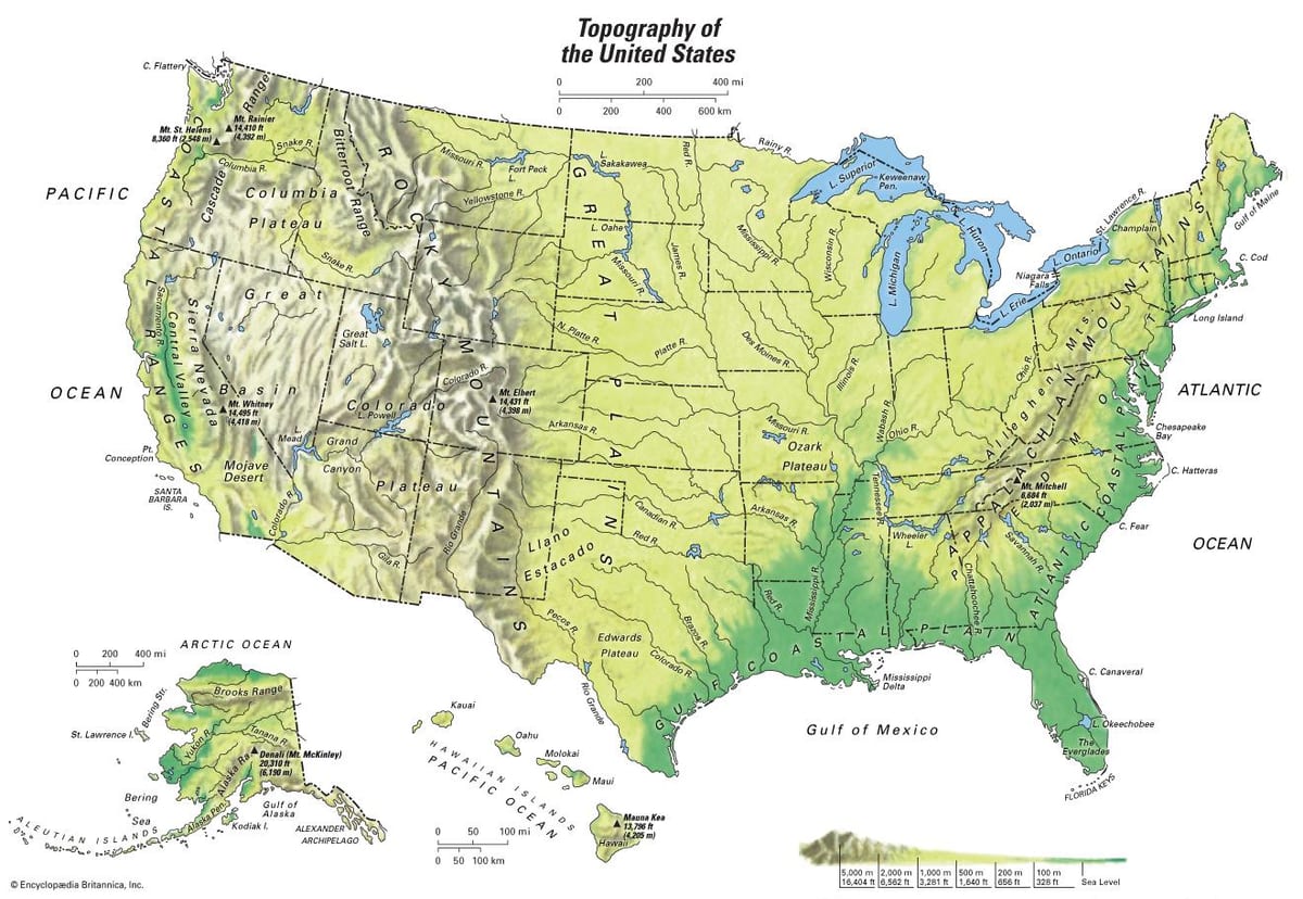 el mapa topográfico de NOSOTROS