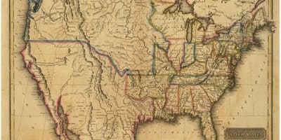 Mapa de viejo, estados UNIDOS