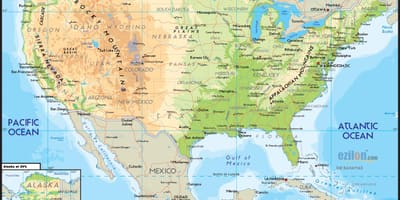 Mapa de Estados unidos de América