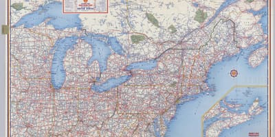 Mapa de carreteras de noreste con NOSOTROS