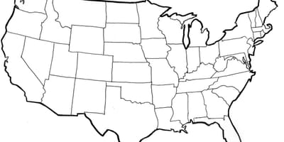 Estados unidos mapa del vector