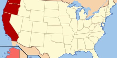 Mapa de north west, estados UNIDOS
