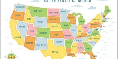 Estados unidos - el mapa de estados UNIDOS - los Mapas de Estados