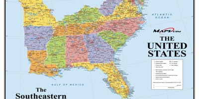 Sureste de los estados UNIDOS mapa