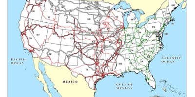 NOSOTROS tren de carga en el mapa